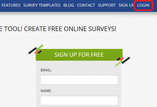Free survey software registration