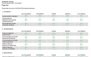 Sample questionnaire for students thesis