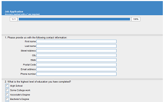 Job Application Survey Template for Online Applications